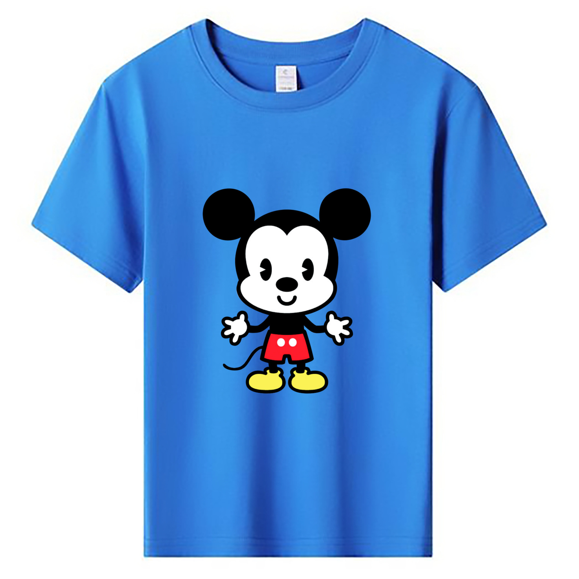 ミッキーマウス Mickey Mouse 綿100％キッズTシャツ（フロントプリント）